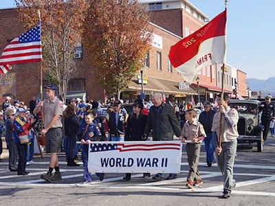 veterans day parade franklin nc
